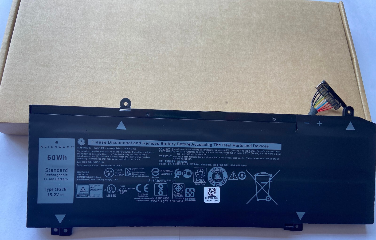 Genuine 1F22N Battery ForAlienw M15 2018 M17 G5 5590 G7 7590 7790 8622M HYWXJ