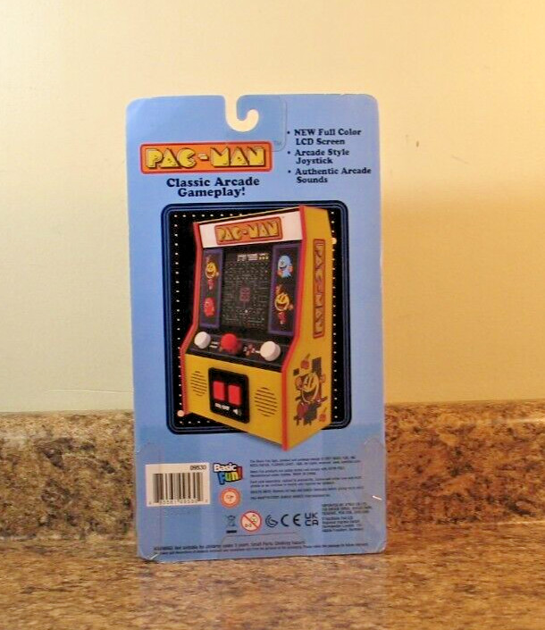 Pac-Man Color LCD Retro Mini Arcade Classics Game By Basic Fun NEW
