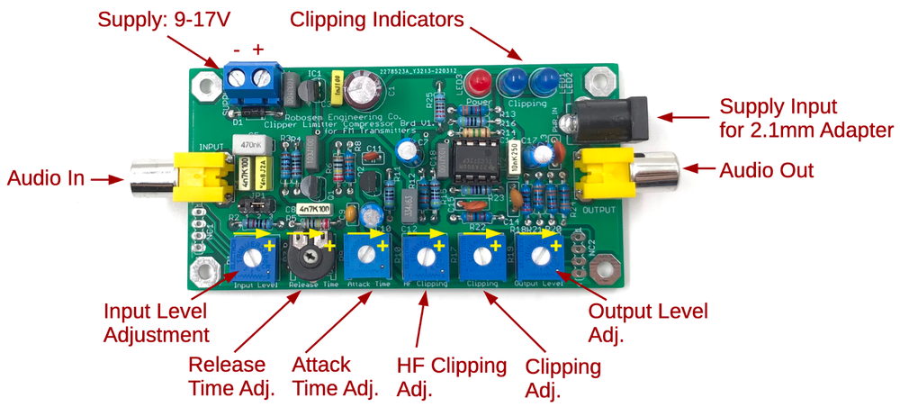 FM Clipper Limiter Compressor Circuit Module for FM Broadcasting Stereo Encoder