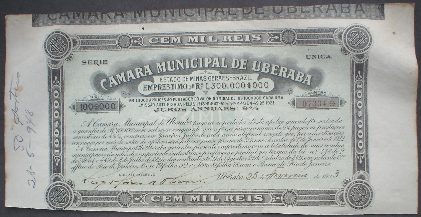 Brazil, Collection of 12 Bonds and Stocks 1885 - 1939, all are uncancelled