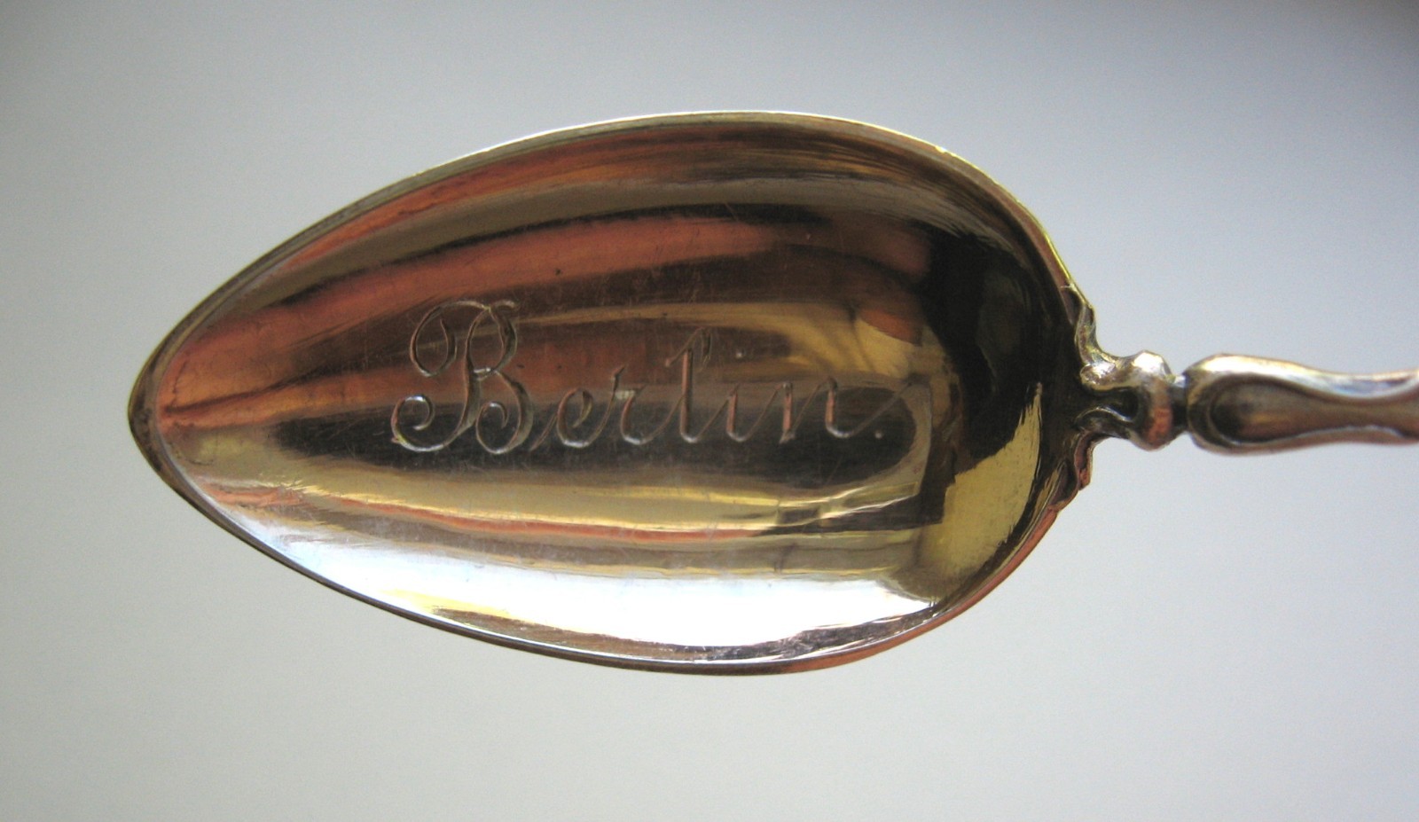 Antique Berlin German 800 Silver Otto Von Bismarck Bust Finial Spoon