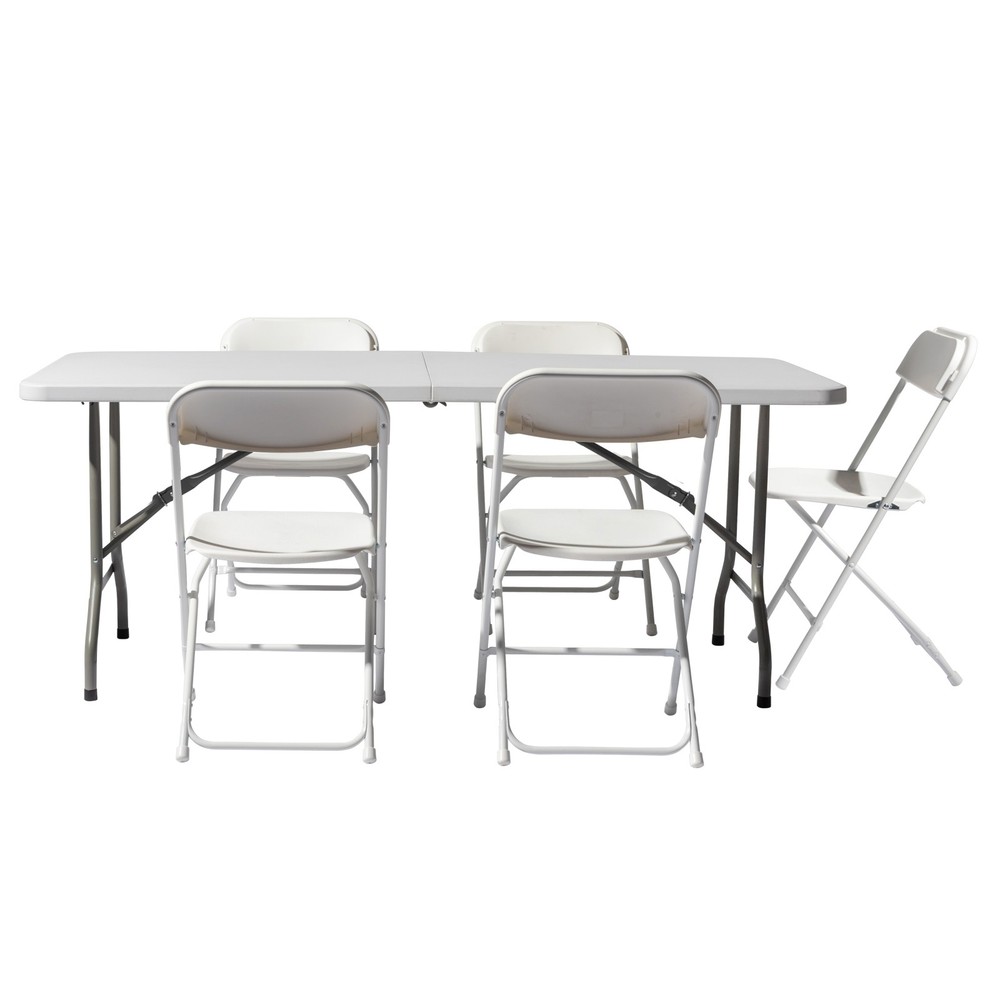 6FT Outdoor Courtyard Foldable Long Table New -