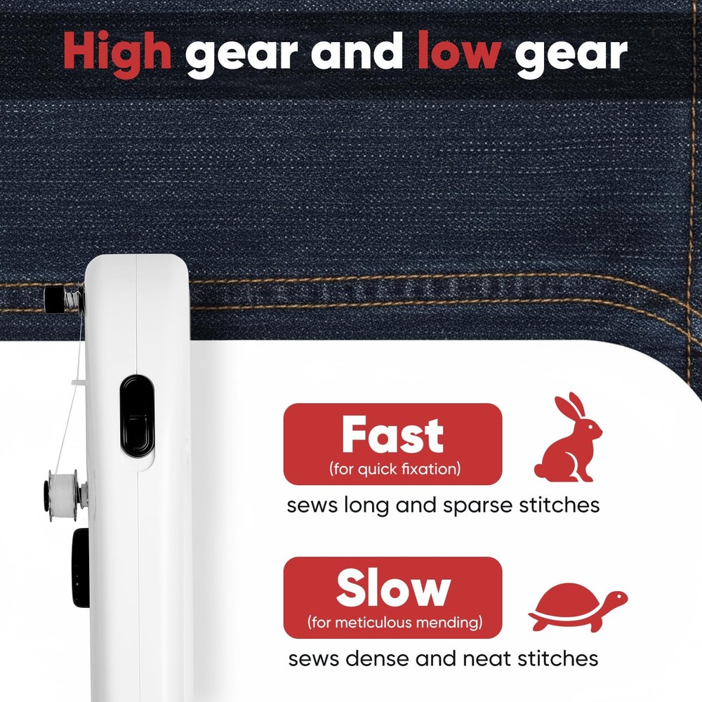 Portable Handheld Sewing Machine for Beginners – Mini Stitching Tool 1, White