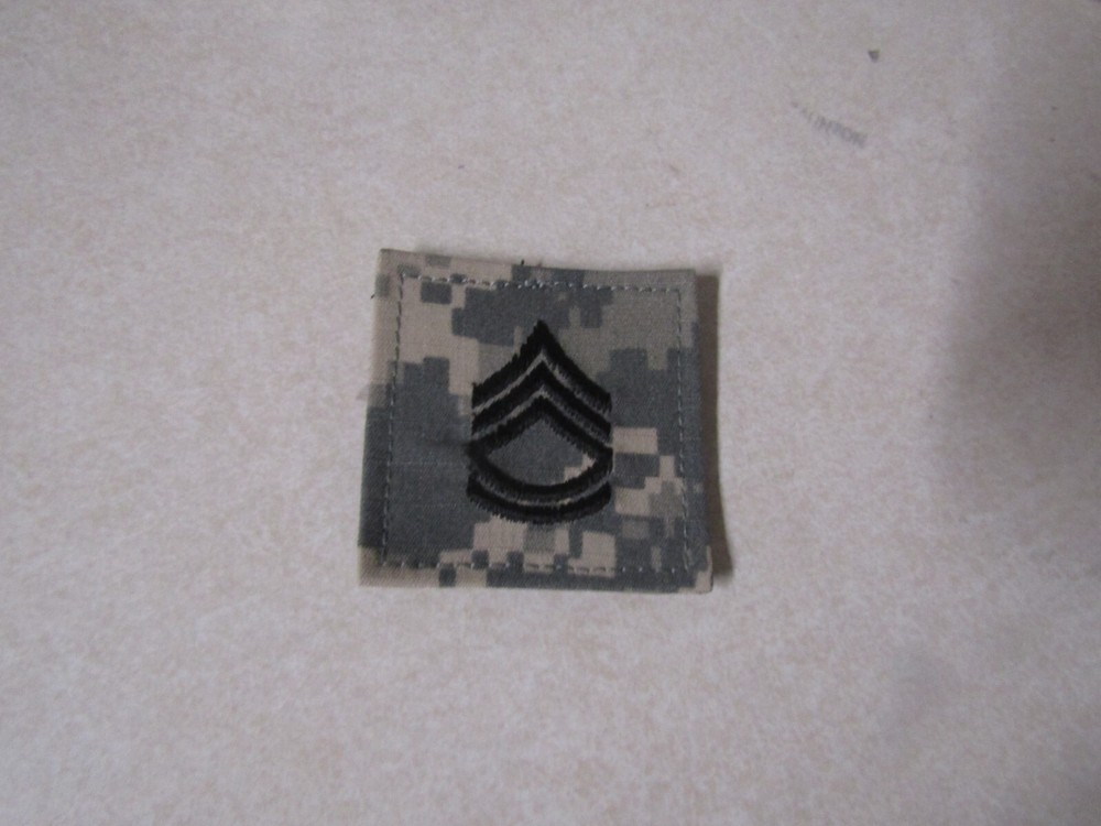 MILITARY PATCH ACU HOOK & LOOP US ARMY RANK SFC SERGEANT FIRST CLASS