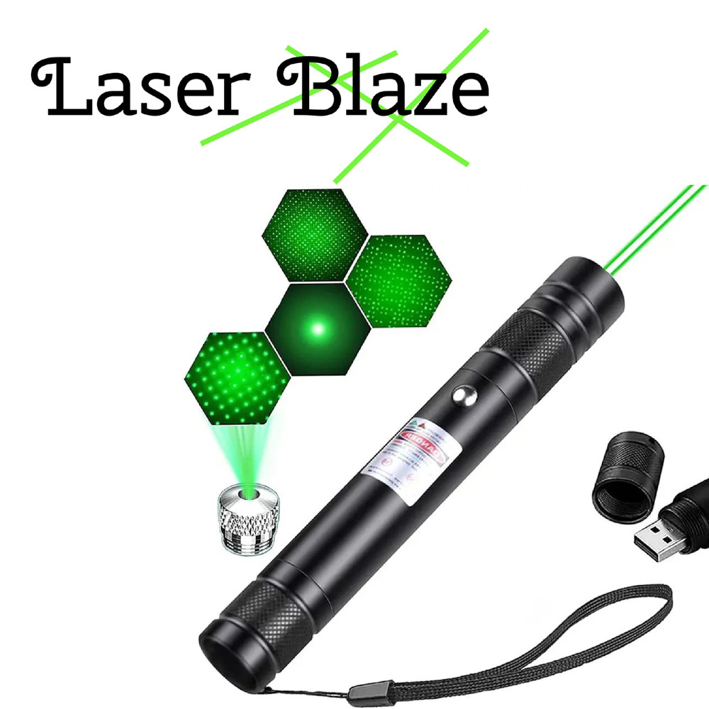 Rechargeable Green Laser Pointer Pen Astronomy Visible Beam Light
