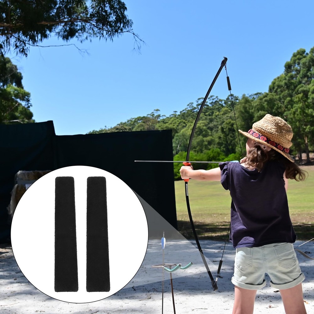 4pcs Archery Bow String Silencers, Premium Limb Silencing Bowstring black