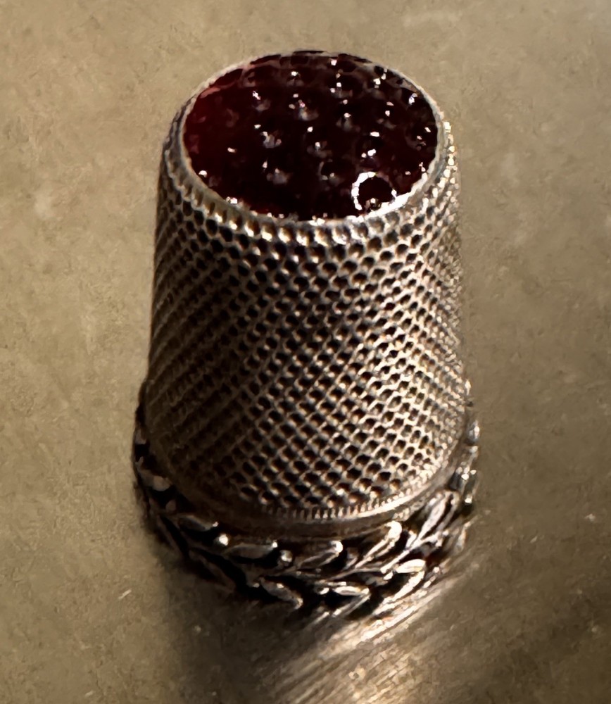 Antique rare royal silver thimble