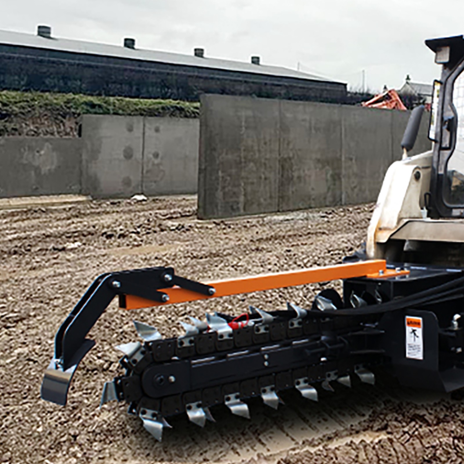 Wolverine 48" Skid Steer Loader Hydraulic Trencher Attachment 8" W TCR-12-48H US