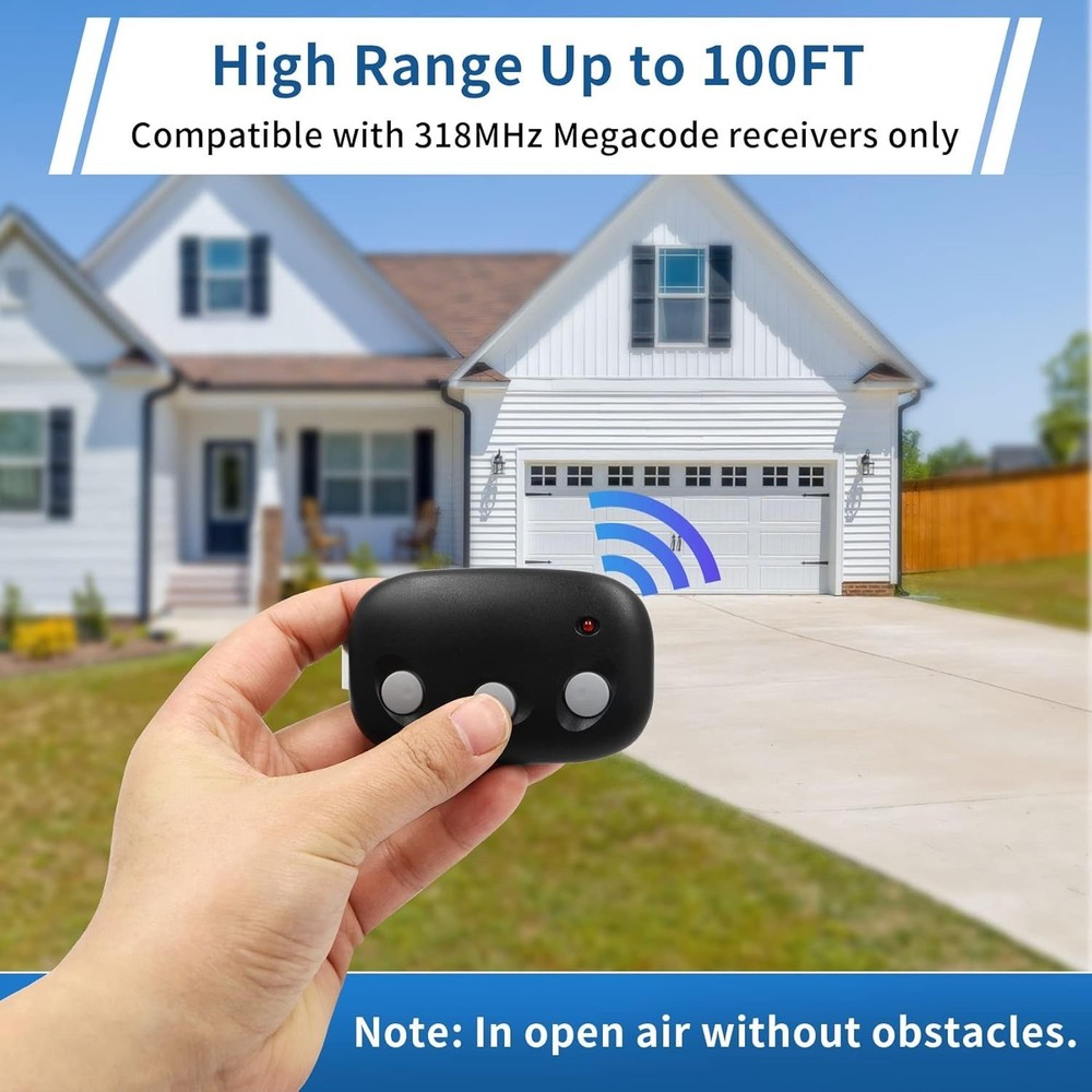 MCT-3 Garage Door Remote: Ergonomic 3-Button Replacement for Linear Devices