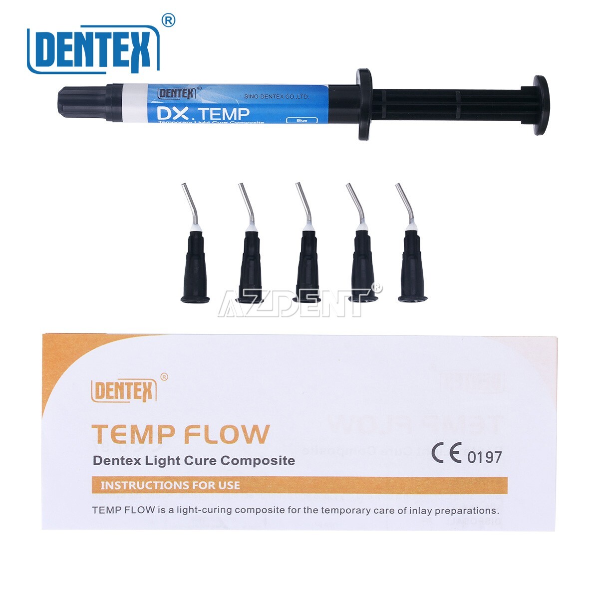 Resina compuesta fluida de fotopolimerización dental Medium Flow/Blue Temp Resin