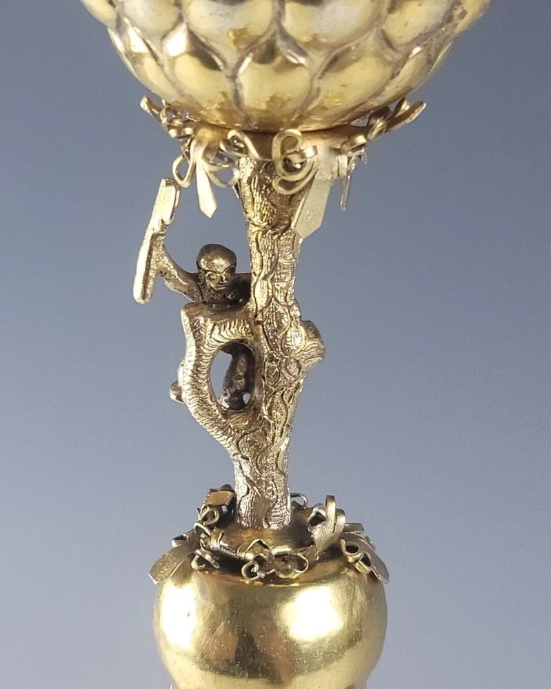 Rare 18C Russian Gilt Silver Chalice 1765