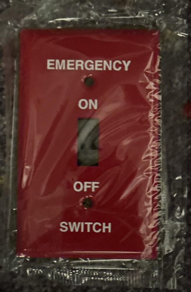 Mulberry Smooth Red Single Toggle Emergency Switch Metal Wallplate