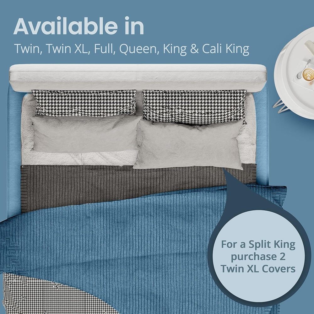 100% Waterproof Queen Size Mattress Protector - Fitted with Stretchable Pockets
