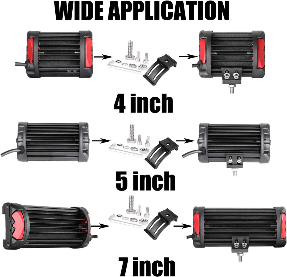LED Pod Lights with 2 Pcs Mounting Brackets