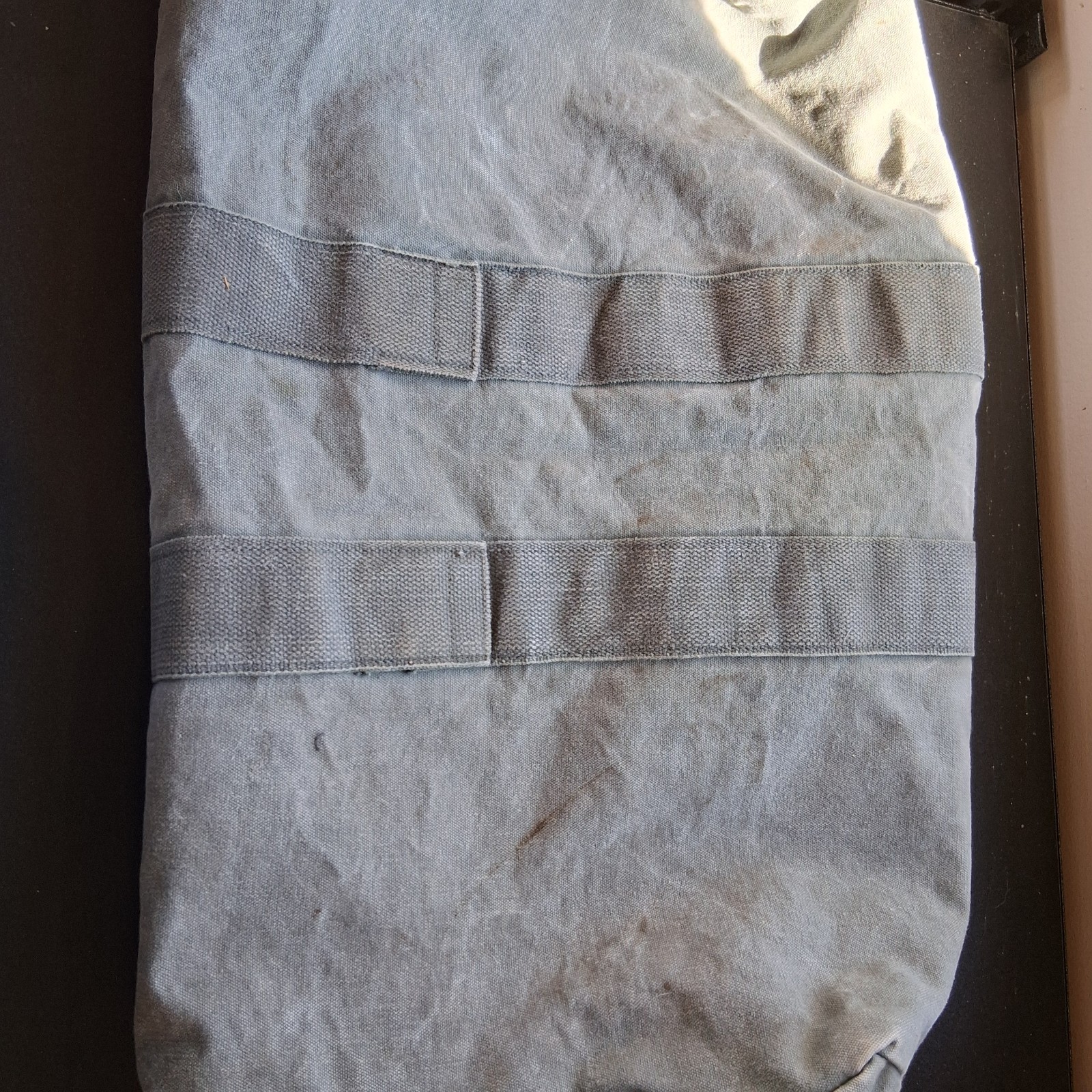 Vtg Large Kit Bag Flyers Sage Green US Military Duffle Canvas 22" x 13" x 16"