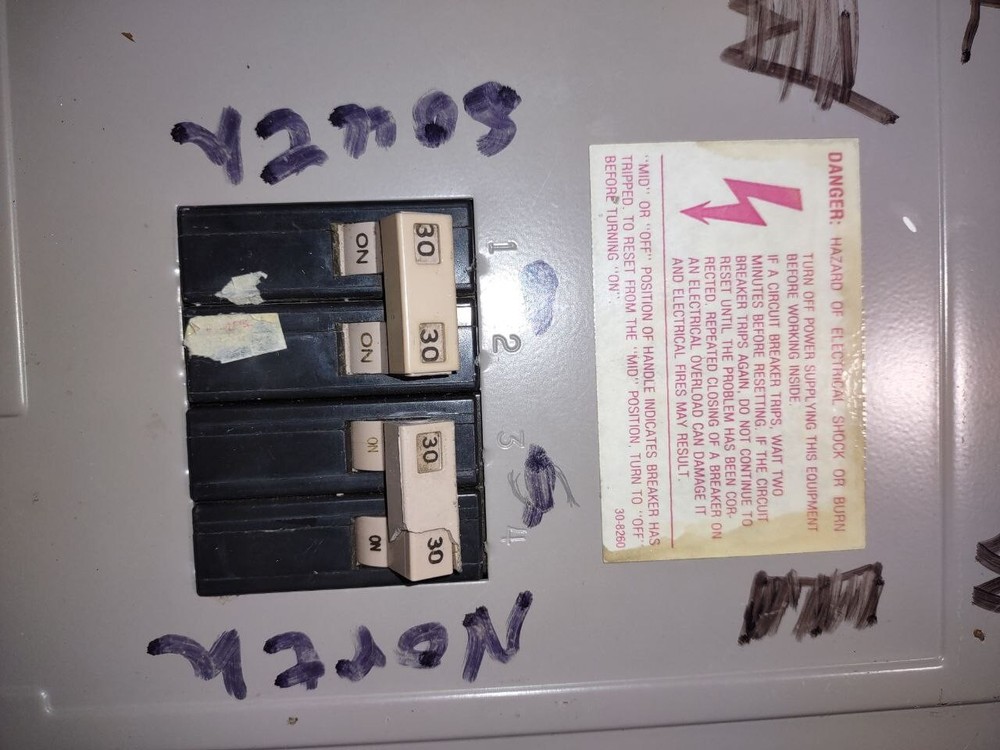 Panel With Breakers of 30 Amp