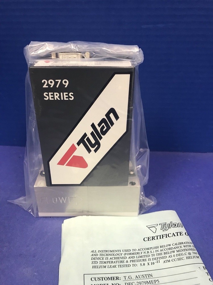 Tylan 2979 MFC Mass Flow Controller  HE, 5000 SCCM, Block Mount, Rfrb