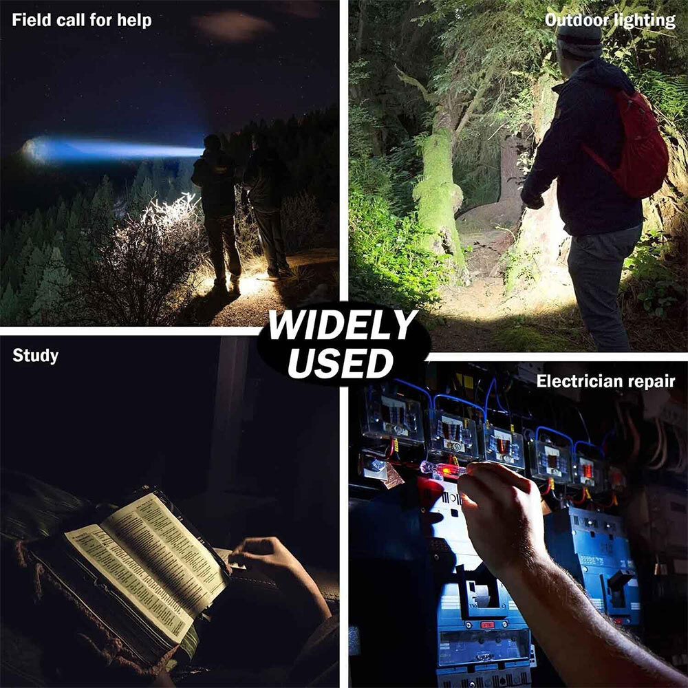 1000000LM Rechargeable Spotlight Spot Lights Handheld Flashlight Lightweight FR