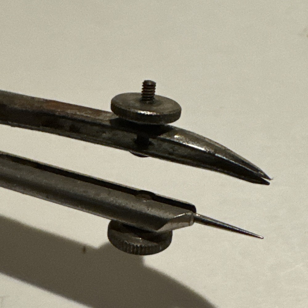 Vintage Drafting Tool Germany Compass Precision Solid Heavy