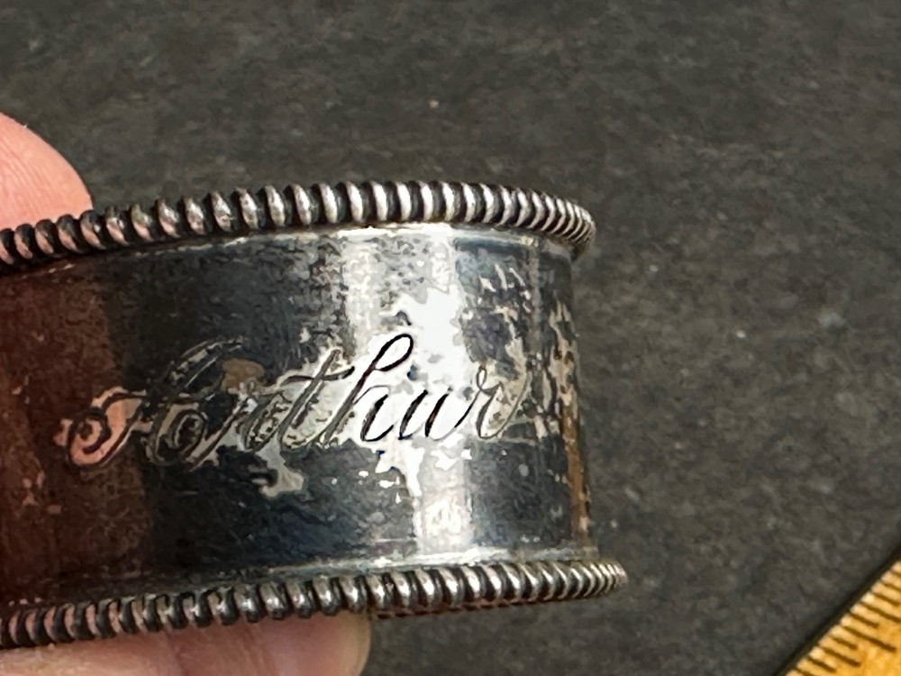 Vintage Sterling Napkin Ring "ARTHUR"