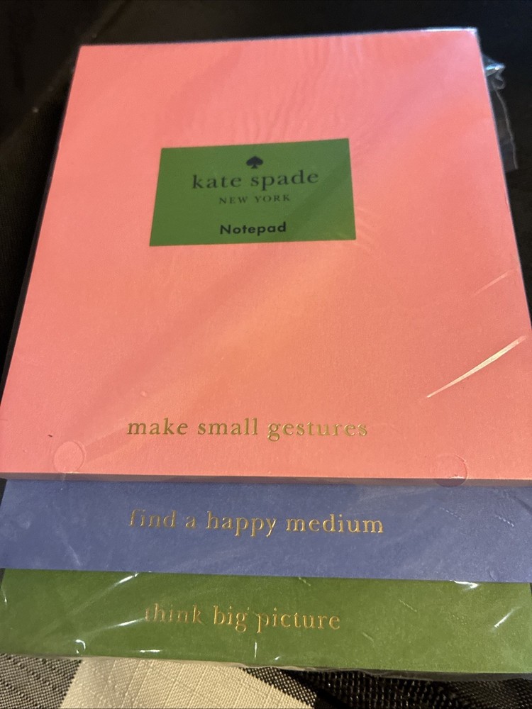 Kate Spade New York Stacked Notepad Assorted Sizes Different Quotes New