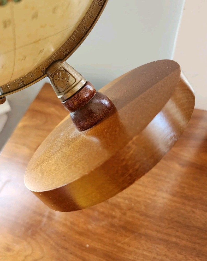 vintage world globe on stand