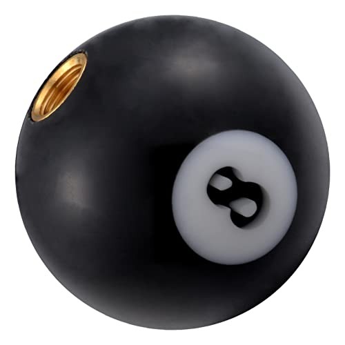 Round Ball Shift Knob, Gear Shifter Knobs with 3 Adapters Head Shift Black