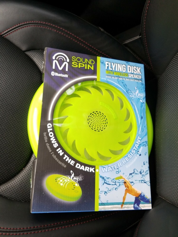 CJ Tech Sound Spin Flying Disk With Wireless Speaker Bluetooth