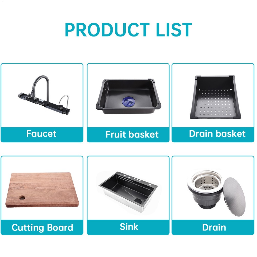 Drop in Undermount Kitchen Sink Single Bowl Stainless 30"
