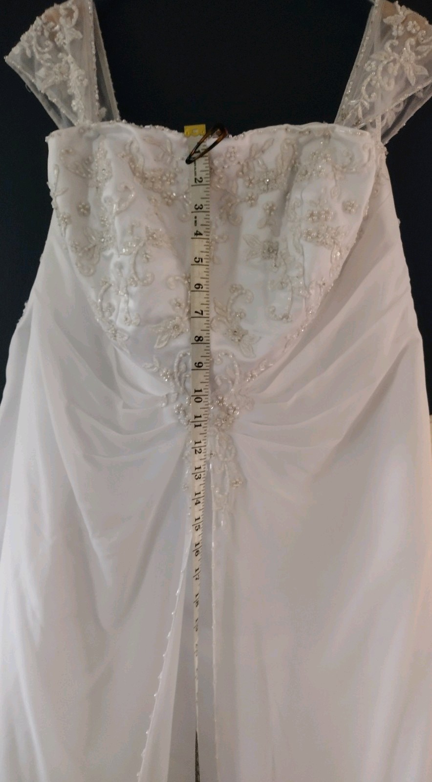 David's Bridal Wedding Dress Size 22 W with Under Slip size L and Bridal Vail