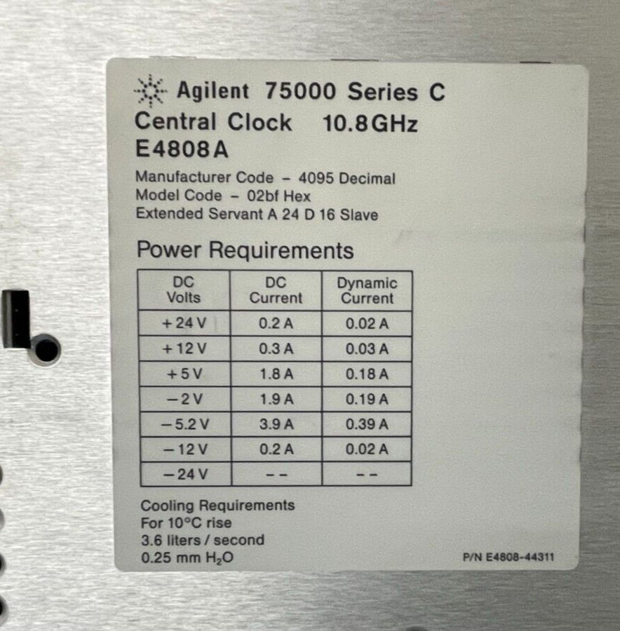 Agilent E4808A 75000 Series C Central Clock 10.8 GHz Module