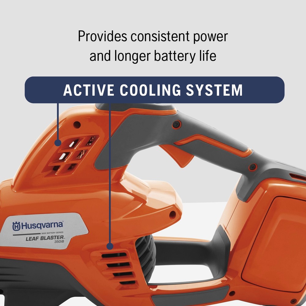 Husqvarna Leaf Blaster 350iB Battery Powered Cordless Leaf Blower, 200-MPH
