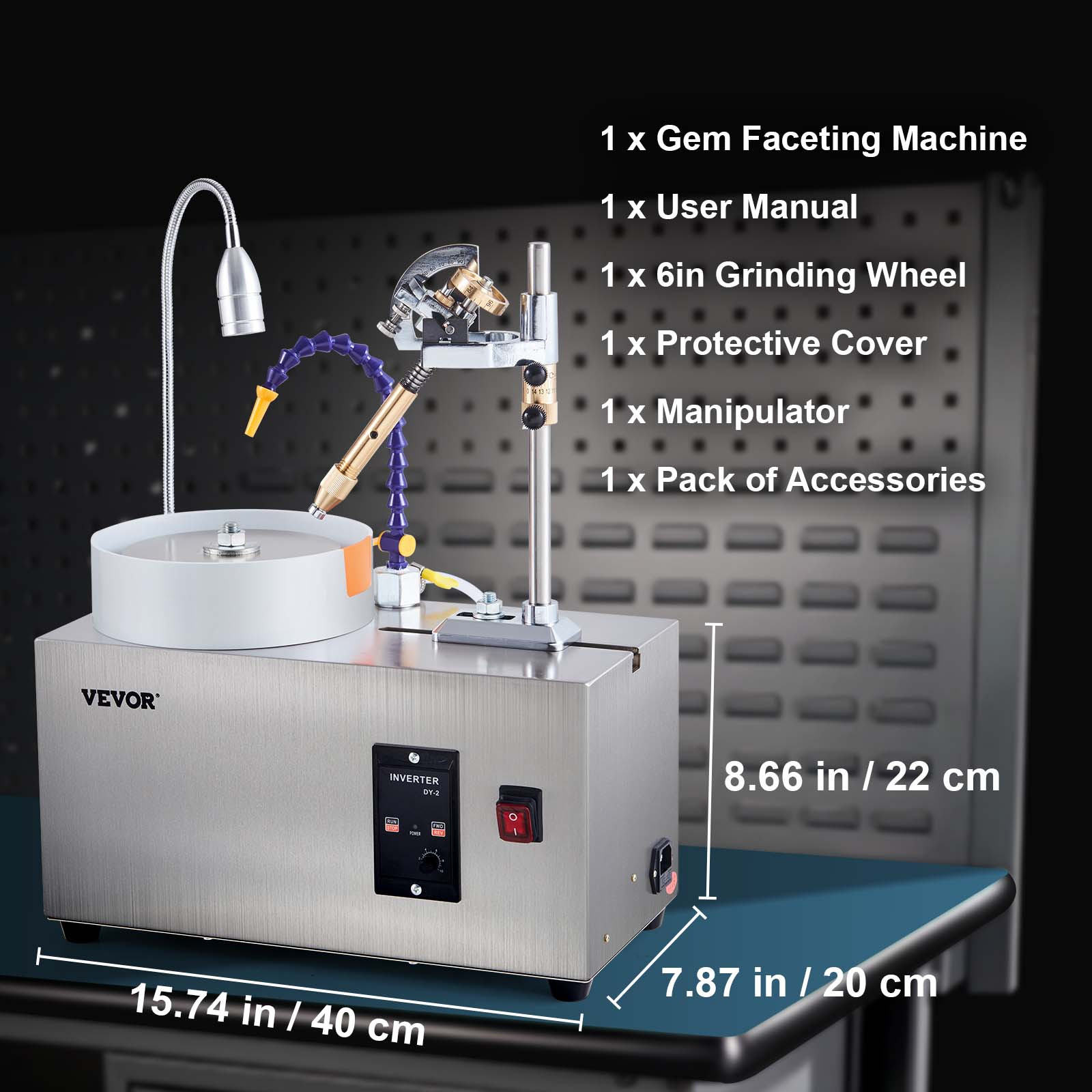 VEVOR Gem Faceting Machine 180W Jade Grinding Polishing 2980RPM Rock Polisher