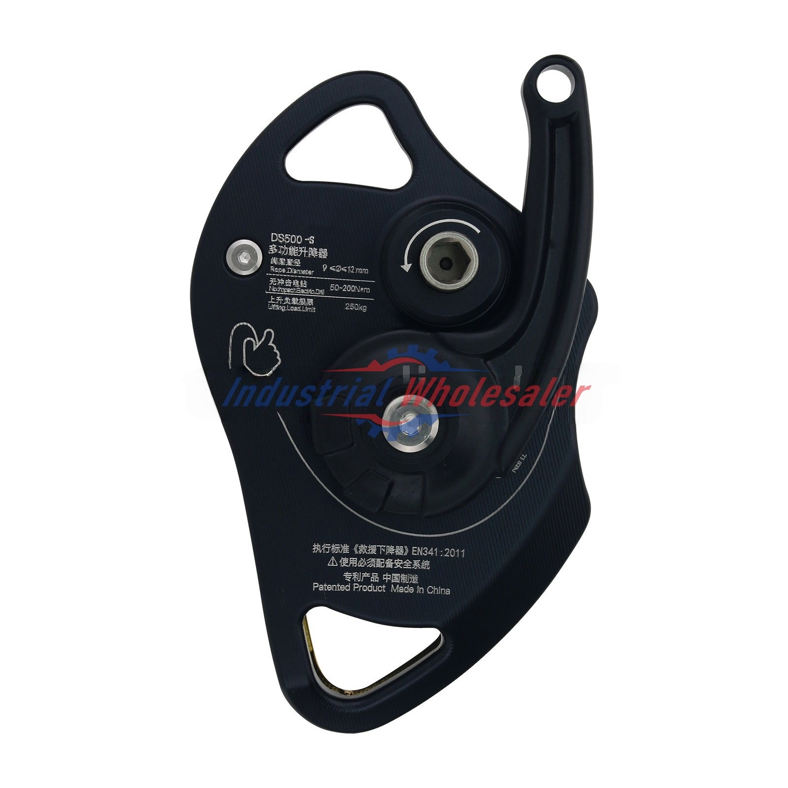 DS500 Electric Ascender 250KG Load Capacity Descender for 9-12mm Ropes Climbing