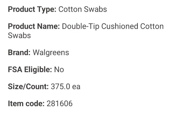 Two New Walgreens Brand Double Tip Cushioned Cotton Swabs 375 Count Packs
