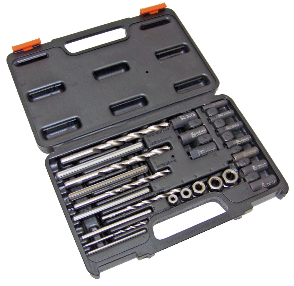 25 pcs Screw Extractor / Drill and Guide Set