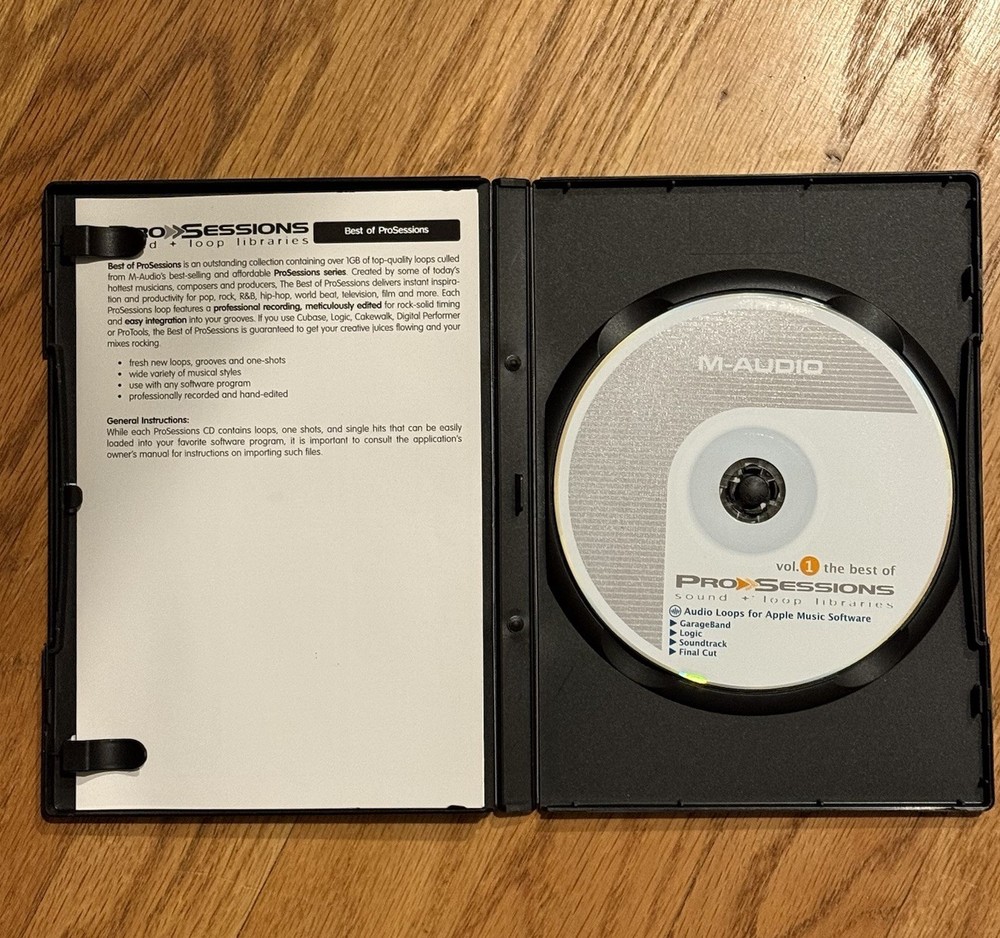 M-Audio Pro Sessions Vol 1 Sound Loop Libraries -