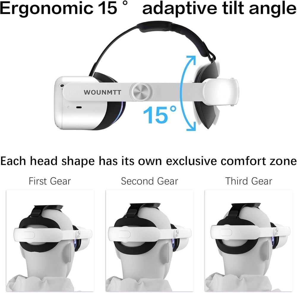 Head Strap for Oculus Meta Quest 2, Elite Adjustable Replacement Strap for Me...