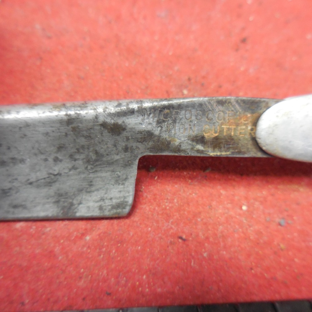 MICROSCOPIC SECTION CUTTER / STRAIGHT RAZOR TYPE - LENTZ GERMANY - Original