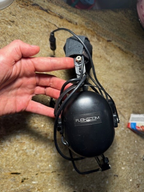 Vintage Flightcom Aviation Headset untested