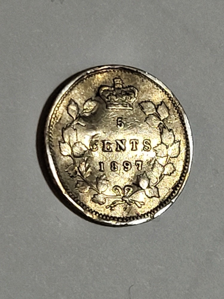Canada 1897 VF Silver 5 cent