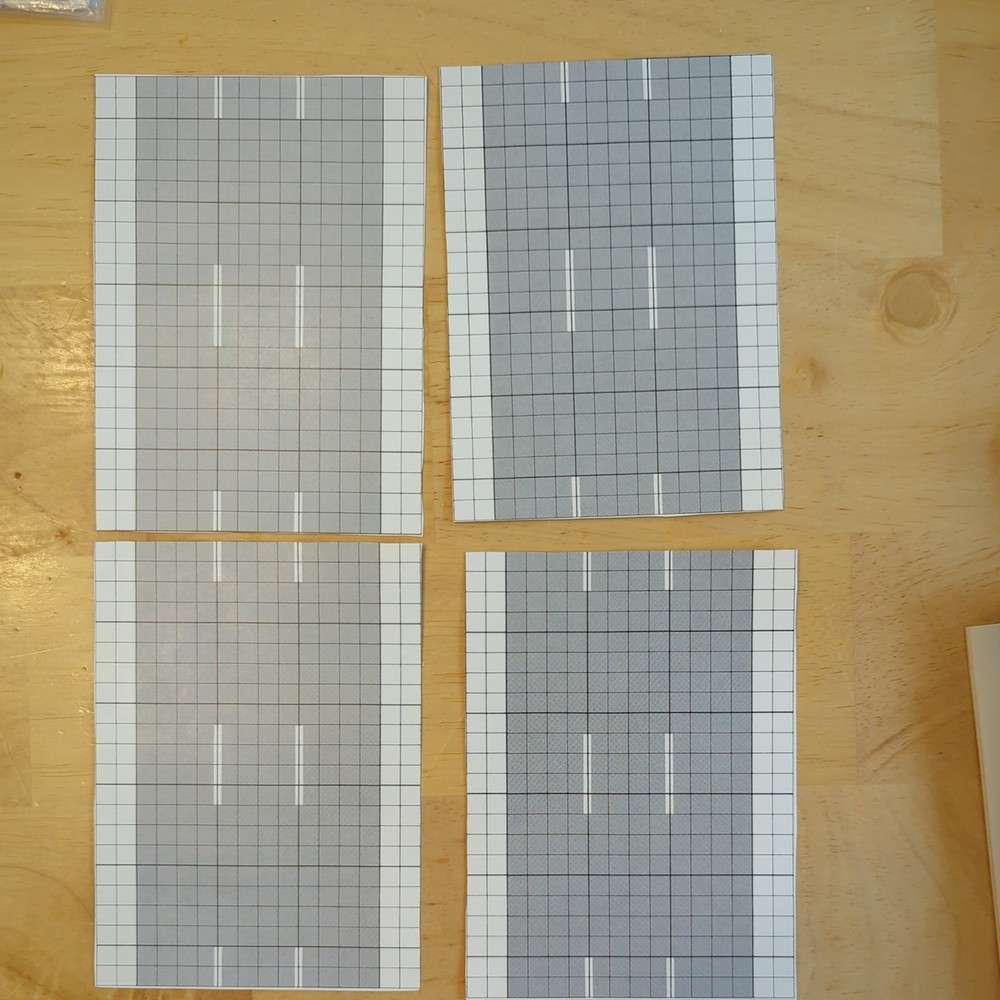SJG Car Wars Deluxe Road Sections, Set 2 - Intersections. Partially cut.
