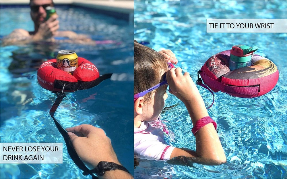 Human Bobber Inflatable Floating Drink Holder for Pool Drink Float bar float...