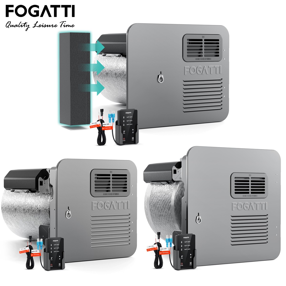 6/10 Gallon RV Water Heater Gas/Electric/Hybrid Built-in Titanium Anode Rod