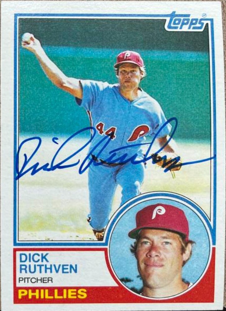Dick Ruthven Autographed 1983 Topps #484