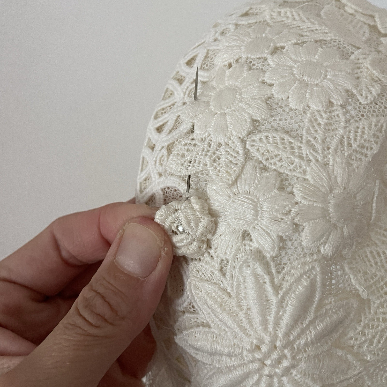 Vintage Sue Gordon Juliet Lace Cap And Veil