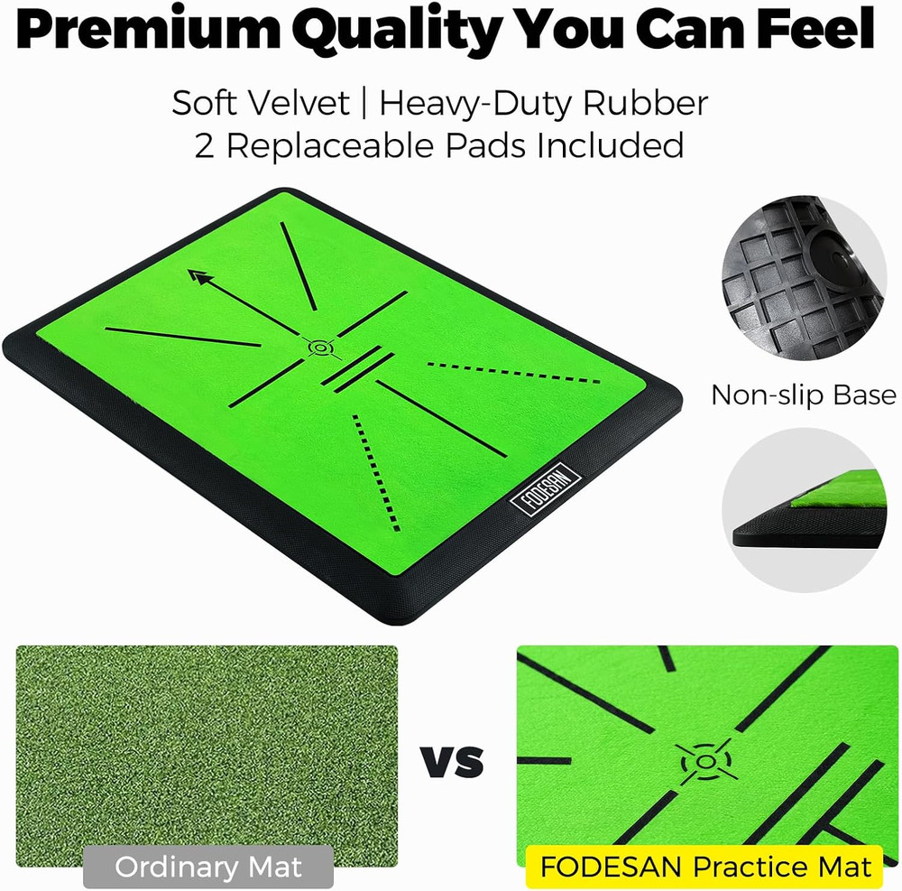 Golf Hitting Mat – Practice Mat with Swing Path Feedback & Impact Detection – In