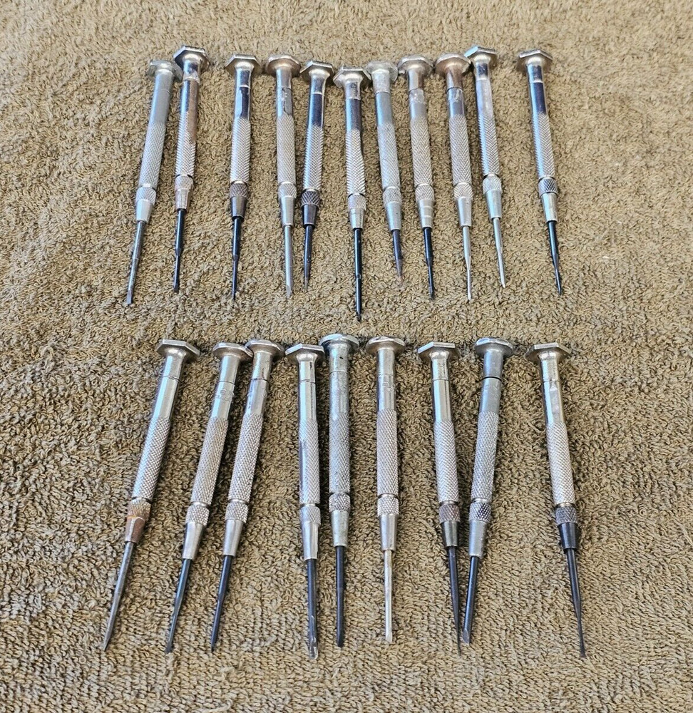 20 Moody Precision Screwdriver Mini Driver Bit Flat Head Set Changeable Tips USA