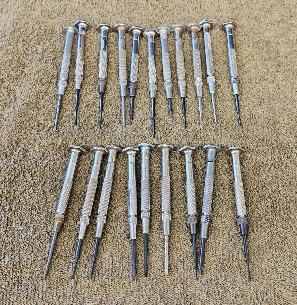 20 Moody Precision Screwdriver Mini Driver Bit Flat Head Set Changeable Tips USA