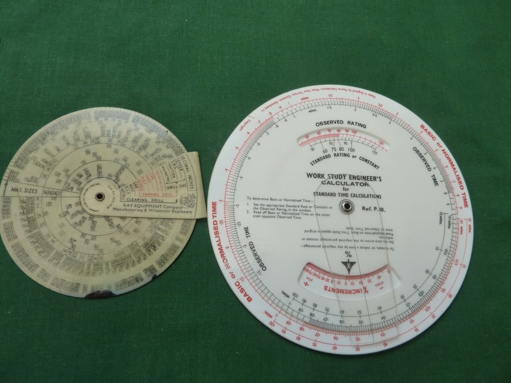 FEARNS WORK STUDY ENGINEER'S CALCULATOR + EXTRA CALCULATOR